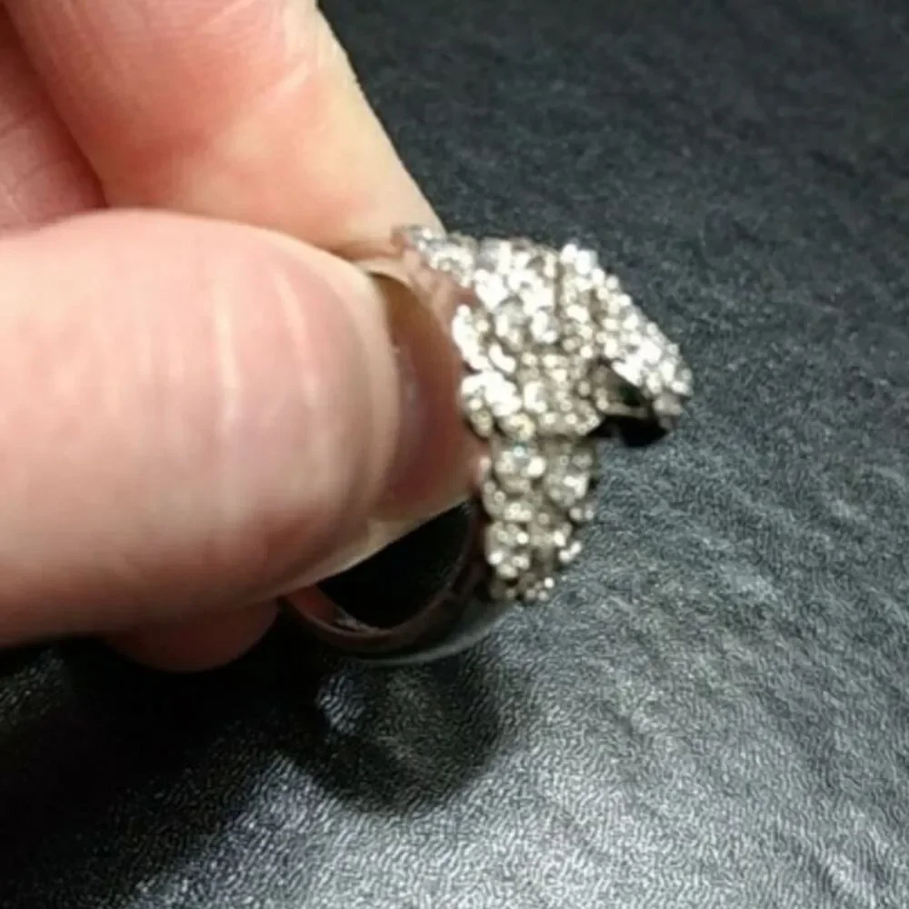 Sterling silver eagle head ring size 8